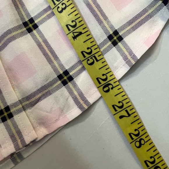 Equipment White Light Pink Grid Plaid Brett Silk Button Down Blouse Size XS - Picture 6 of 6